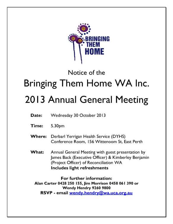 Notice of BTH AGM October 2013